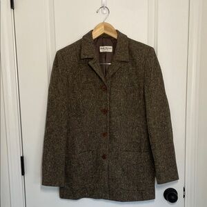 Vintage Barry Bricken Tweed Blazer Brown 4